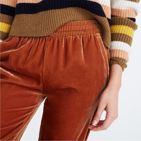 Madewell Gold Velvet Track Pants, size M - Picture 3 of 15
